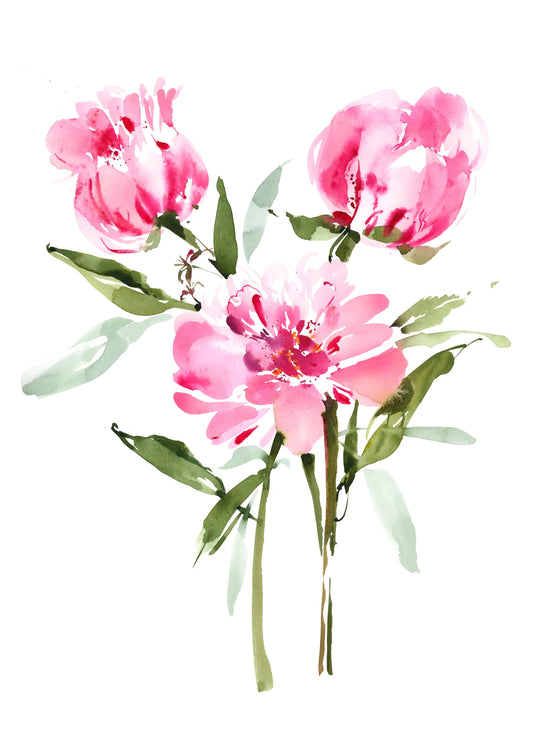 Pink Loose Peonies